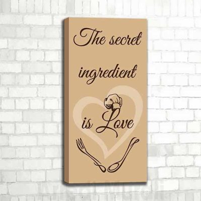 Quadro moderno per cucina con frase in inglese