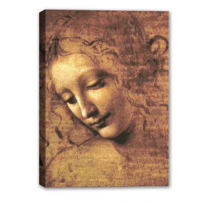 Quadro Leonardo da Vinci La Scapigliata su tela 50x70 cm