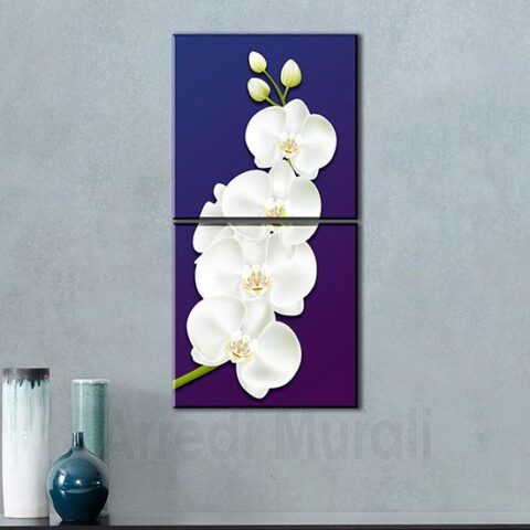 quadri moderni orchidea 2 quadri in arte digitale che insieme compongono il fiore