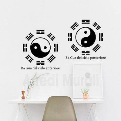 Adesivi murali Ba Gua simboli feng shui per arredare