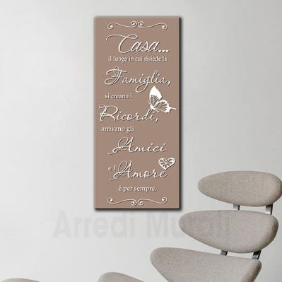 Quadro moderno con frase famiglia
