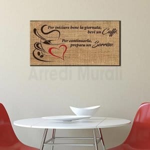 Quadro caffè stampa su tela, arredo bar caffetteria
