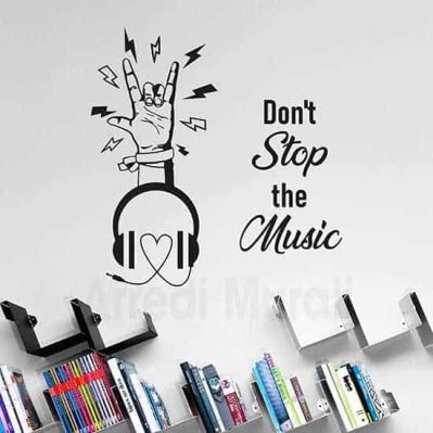 Decorazioni murali musica in adesivi murali nero