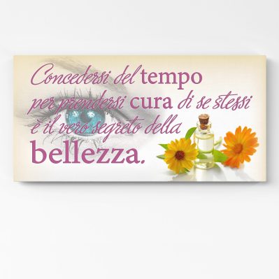 Quadro moderno frase bellezza stampa su tela pronta da appendere