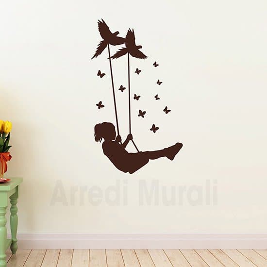 Adesivi murali bimba marrone