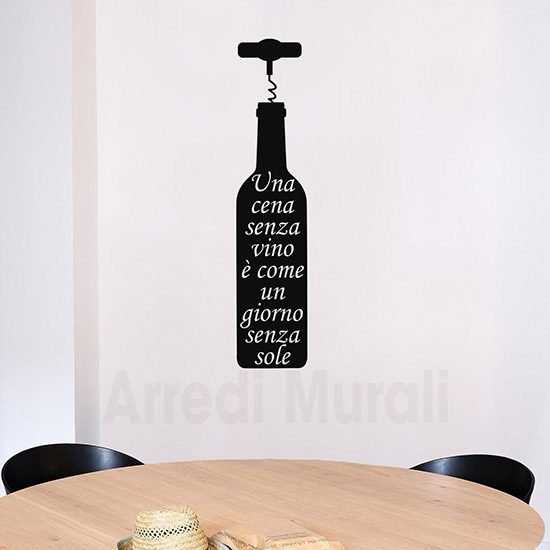 Idea decorativa adesiva sul vino nero