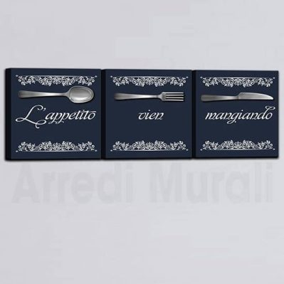 Quadretti cucina con 3 tele
