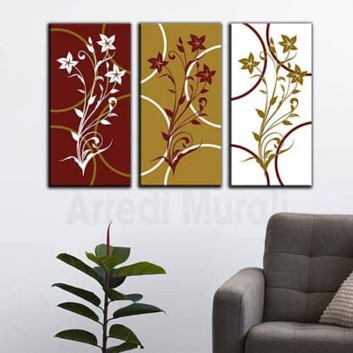 3 Pcs Quadri Moderni Fiori Rustici di Margherita Bianca Stampa su Tela Con Cornice, Retro Farmhouse Floreale Botanico Quadro Pittura su tela Poster da Parete Decor Soggiorno Camera da Letto 30x40cmx3