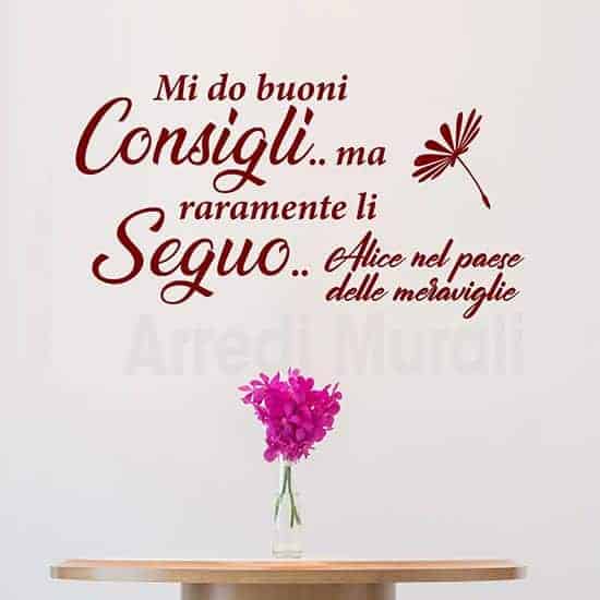 adesivi da muro con frase decorativa