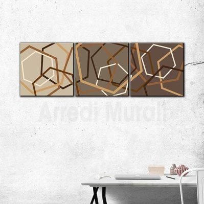 Quadri astratti tris di tele in arte digitale