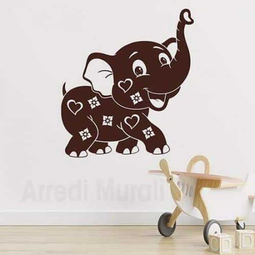 Adesivi murali per bambini elefantino per arredare la cameretta