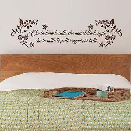 Adesivi murali per camera da letto marrone