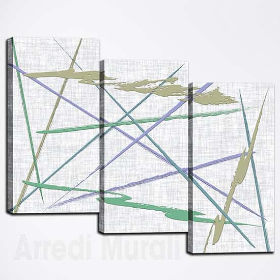 Quadri astratti tris di stampe moderne su tela, idee per decorar