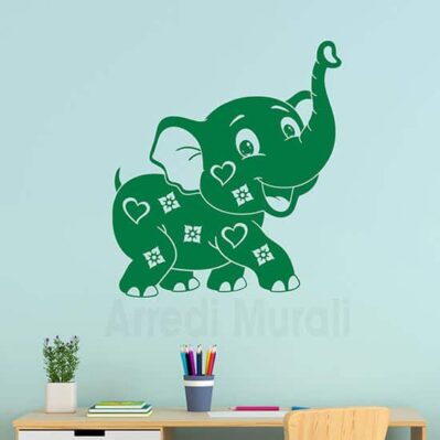 Adesivi murali per bambini elefantino