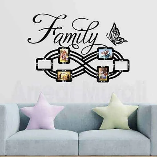 Frase adesiva da muro sulla famiglia, adesivi murali originali