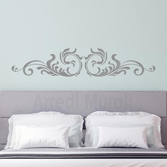 Wall stickers testata letto, adesivi da parete argento
