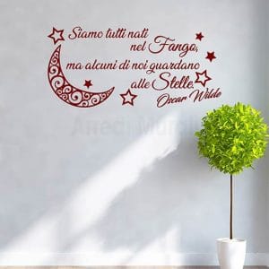 Stickers murali frase citazione Oscar Wilde