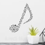 Adesivo Note Musicali - Decalcomania Per Pareti, Auto, Laptop, Dimensioni 18x11 Cm - Foto 4