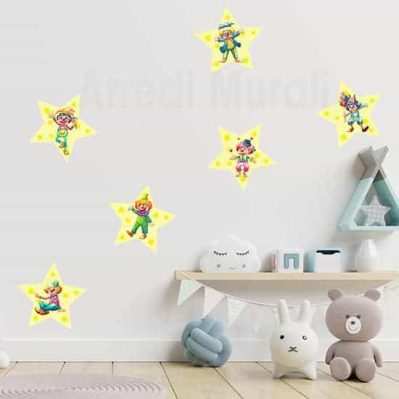 Adesivi per bambini clowns murali per decorare camerette