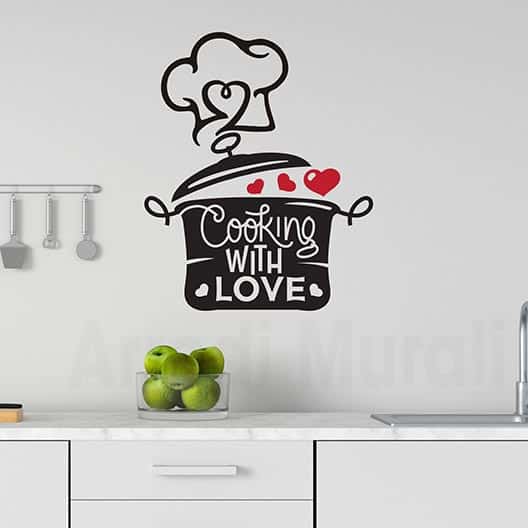 Adesivi murali per cucina con amore decorazioni adesive