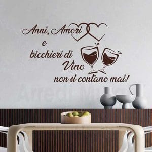 Frasi adesive da parete per arredare, decorazioni murali