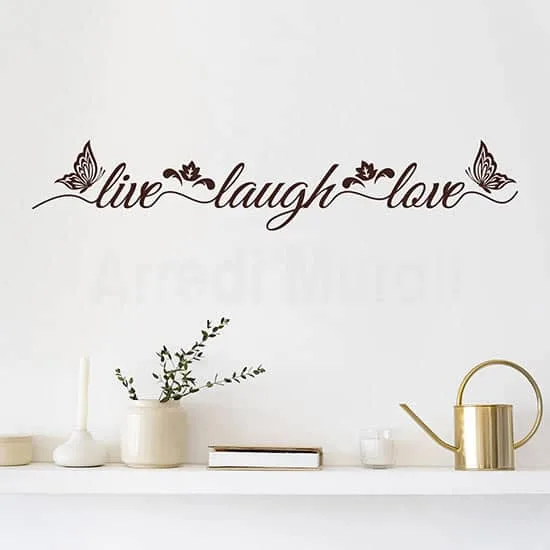 Adesivo Murale Live Laugh Love In Vinile, Fai Da Te, Rimovibile, Alta Qualità, UK