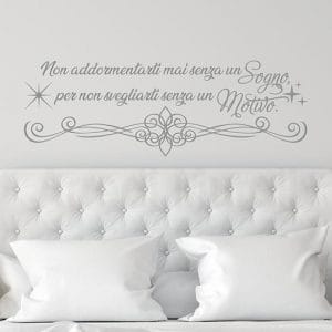 Scritte adesive per camera da letto, decorazioni murali