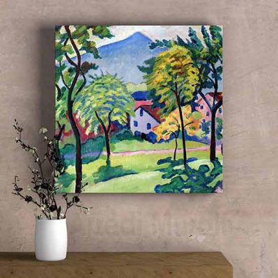 Quadri famosi paesaggio di Macke, stampa su tela