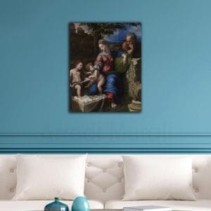Quadro Sacra Famiglia di Raffaello, riproduzione d'autore