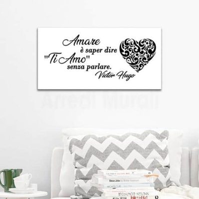 quadro frase d'amore Hugo