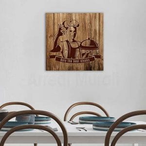 Quadro moderno steakhouse per cucina, stampa su tela