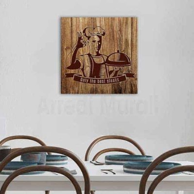 Quadro moderno steakhouse per cucina, stampa su tela