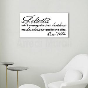 Quadro moderno con frase di Wilde, stampa su tela