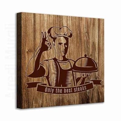 Quadro moderno steakhouse per cucina