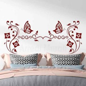 Testata letto adesiva da parete, adesivi murali