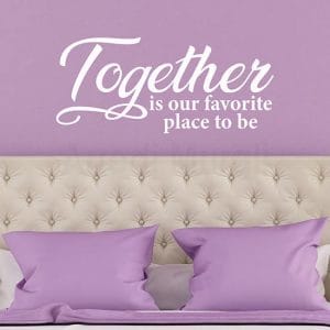 Adesivi murali con frase together, decorazioni adesive
