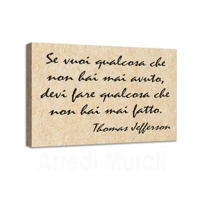 Quadro con frase motivazionale di Jefferson
