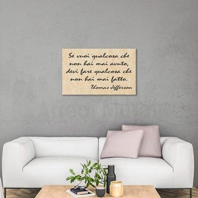 Quadro con frase motivazionale di Jefferson, stampa su tela