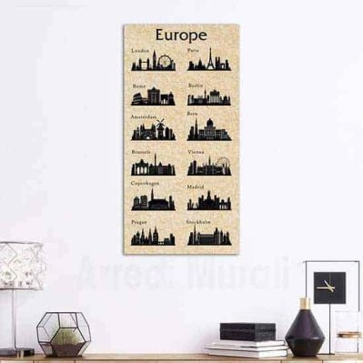quadro su tela canvas citta europee