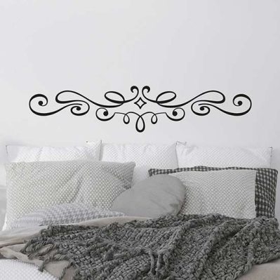 Disegno adesivo decorativo per testata letto