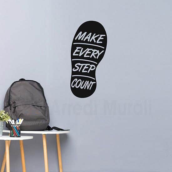 stickers murale con frase Make every step count