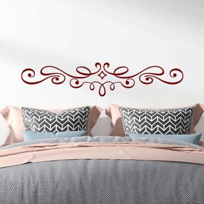 Disegno adesivo decorativo per testata letto