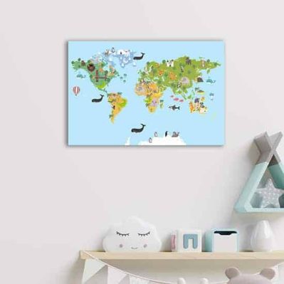 Quadro per bambini animali del mondo