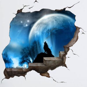 Adesivo parete buco nel muro decorativo