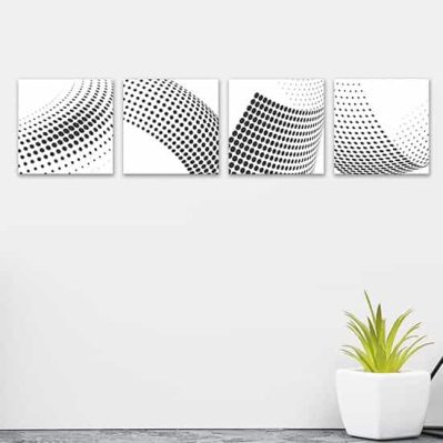 Quadri da parete con astrattismo moderno, 4 tele canvas