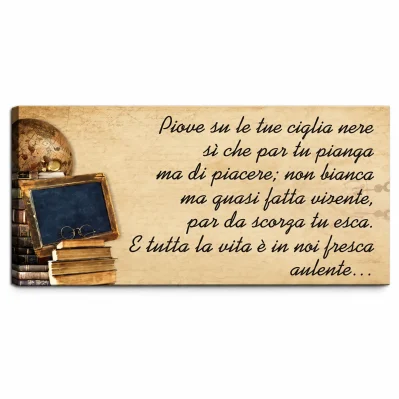 Quadro con scritte personalizzate su tela