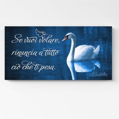 Quadro moderno stampa su tela frase Buddha da parete Q492