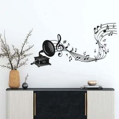 Adesivo murale pentagramma canzone Immagine