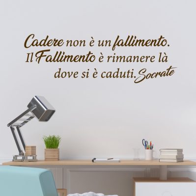 Adesivi da muro con frase motivazionale, citazione di Socrate WS1944