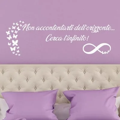 Adesivi da parete con farfalla e citazione motivazionale